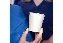 wellsacup Papier Einweg-Mundspülbecher, 1000 Stück, Uni weiß