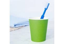 wellsacup Papier Einweg-Mundspülbecher, 1000 Stück, Hellgrün