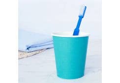 wellsacup Papier Einweg-Mundspülbecher, 1000 Stück, Hellblau